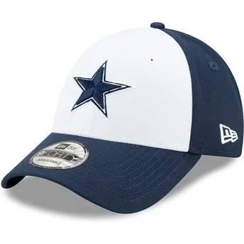 Νέα Εποχή Καμπυλωτό Περίγραμμα 9FORTY Η Λίγκα Dallas Cowboys NFL Λευκό και Σκούρο Μπλε Ρυθμιζόμενο Καπέλο