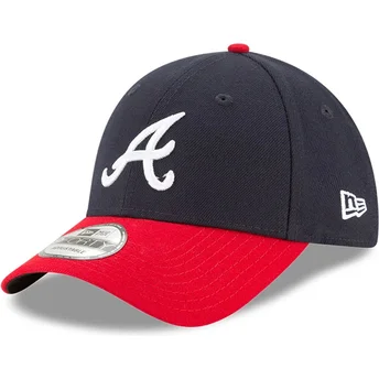 Νέα Εποχή Καμπύλη Μπριμ 9FORTY Η Λίγκα Atlanta Braves MLB Σκούρο Μπλε και Κόκκινο Ρυθμιζόμενο Καπέλο