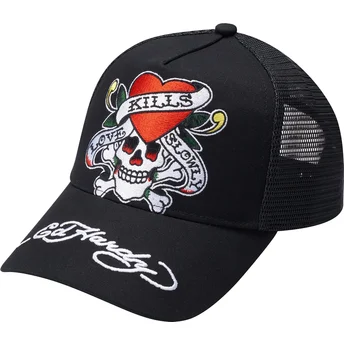 Μαύρο trucker καπέλο Love Kills Slowly από τον Ed Hardy