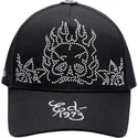 gorra-curva-negra-ajustable-flaming-skull-de-ed-hardy