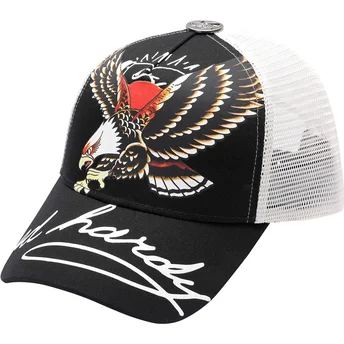 Μαύρο και λευκό trucker καπέλο Soaring Eagle από τον Ed Hardy