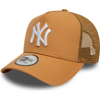 Καπέλο trucker ανοιχτό καφέ 9FORTY A Frame League Essential των New York Yankees MLB της New Era