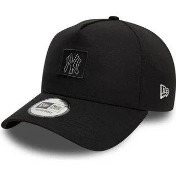 Μαύρο snapback καπέλο με καμπύλη γείσο 9FORTY Α Frame Metallic Patch των New York Yankees MLB από την New Era