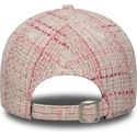 gorra-curva-rosa-ajustable-para-mujer-con-logo-rosa-9forty-tweed-de-new-york-yankees-mlb-de-new-era