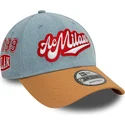 gorra-curva-azul-y-marron-ajustable-9forty-denim-de-ac-milan-serie-a-de-new-era