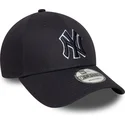 gorra-curva-azul-marino-ajustable-con-logo-azul-marino-9forty-outline-de-new-york-yankees-mlb-de-new-era