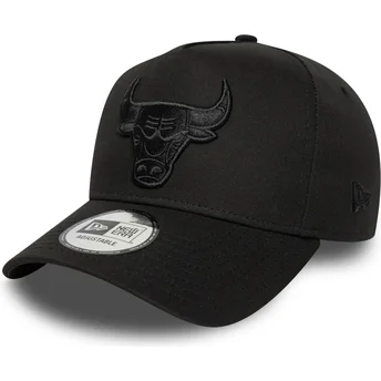 Μαύρο snapback καπέλο με καμπύλη γείσο E Frame Essential των Chicago Bulls NBA από την New Era