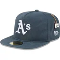 gorra-plana-verde-ajustada-59fifty-a-frame-championship-side-flag-de-oakland-athletics-mlb-de-new-era