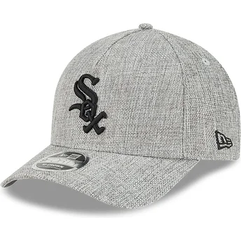 Γκρι κυρτό καπέλο snapback 9FORTY M-Crown A Frame Cotton Weave των Chicago White Sox MLB από την New Era