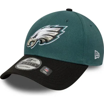 Καπέλο Νέας Εποχής με Καμπύλη Πλευρά 9FORTY The League Philadelphia Eagles NFL Πράσινο και Μαύρο Ρυθμιζόμενο