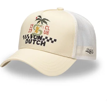 Καπέλο trucker μπεζ και λευκό SURF10 της Von Dutch