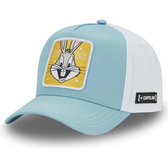 Μπλε και λευκό trucker καπέλο snapback Bugs Bunny LOO11 BEP2 Looney Tunes από την Capslab