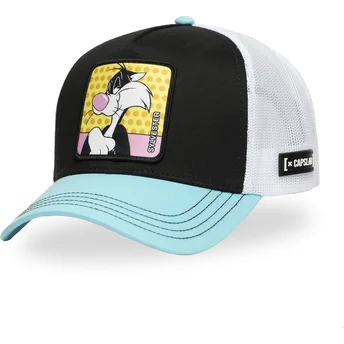 Καπέλο trucker μαύρο, λευκό και μπλε Silvestre LOO11 SYL Looney Tunes από Capslab