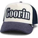 gorra-trucker-beige-y-azul-marino-full-flavor-wordmark-french-terry-de-goorin-bros