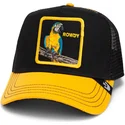 gorra-trucker-negra-y-amarilla-loro-the-rowdy-bird-fab-farm-de-goorin-bros