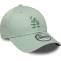 gorra-curva-verde-claro-ajustable-con-logo-verde-9forty-colour-pack-de-los-angeles-dodgers-mlb-de-new-era