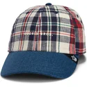 goorin-bros-curved-brim-raised-in-a-barn-papa-cap-madras-the-farm-navy-blue-and-red-snapback-cap