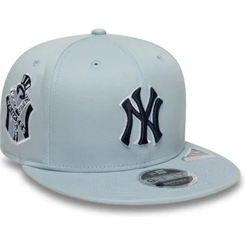 Καπέλο επίπεδο μπλε snapback με σκούρο μπλε λογότυπο 9FIFTY Original Fit World Series των New York Yankees MLB της New Era
