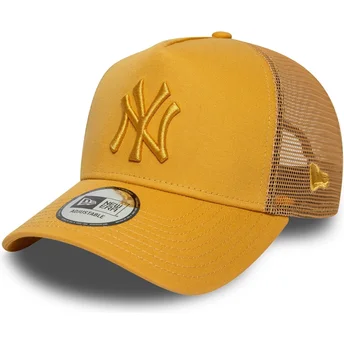 Καπέλο τύπου trucker κίτρινο με κίτρινο λογότυπο A Frame League Essential των New York Yankees MLB από τη New Era
