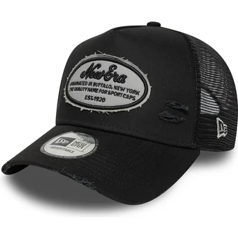 Μαύρο καπέλο trucker A Frame Oval Distress Patch της New Era