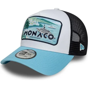 Καπέλο τράκερ λευκό, μαύρο και μπλε Monaco French Riviera A Frame Summer της New Era