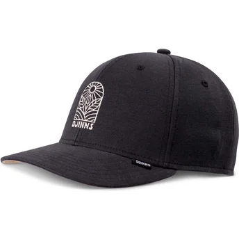Καπέλο καμπύλο μαύρο snapback TrueFit Leaf Sun από Djinns