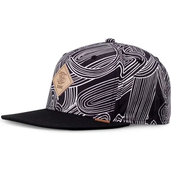 Μαύρο επίπεδο καπέλο snapback MA Pattern από Djinns