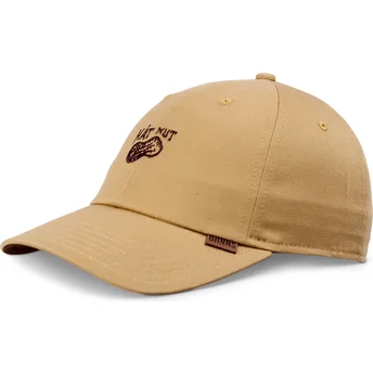 Καφέ ρυθμιζόμενο καπέλο με καμπύλη Dad Hat Nut της Djinns