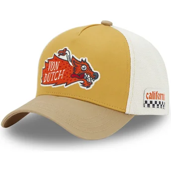 Καπέλο trucker καφέ και λευκό WILD05 από Von Dutch