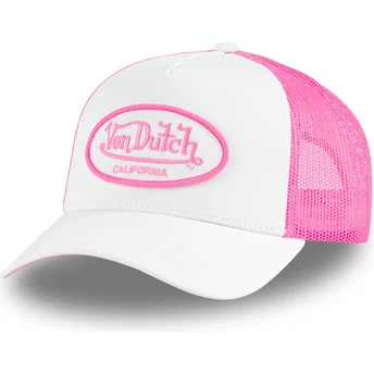 Καπέλο trucker λευκό και ροζ FLUO01 CT της Von Dutch