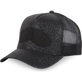 Μαύρο καπέλο trucker GLITTER Von Dutch x Schott NYC