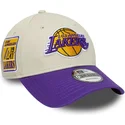 beige-9forty-contrast-patch-los-angeles-lakers-nba-new-era