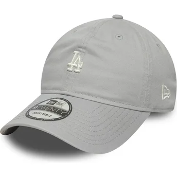 Γκρι ρυθμιζόμενο καπέλο καμπύλης 9TWENTY Mini Logo Washed Los Angeles Dodgers MLB της New Era