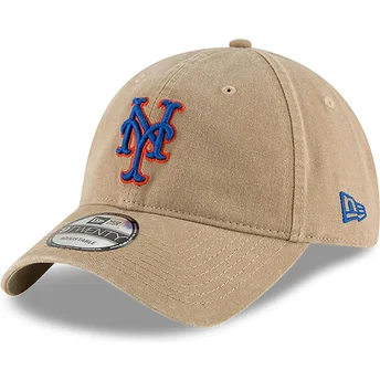 Ρυθμιζόμενο μπεζ καπέλο με καμπύλη 9TWENTY Core Classic New York Mets MLB της New Era