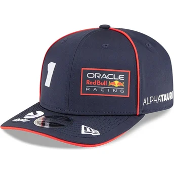 Καπέλο καμπύλο σκούρο μπλε snapback 9SEVENTY Stretch Snap της Red Bull Racing Formula 1 Max Verstappen της New Era