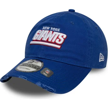Ρυθμιζόμενο κυρτό μπλε καπέλο 9TWENTY Washed Distress των New York Giants NFL από τη New Era