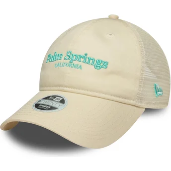 Ρυθμιζόμενο μπεζ γυναικείο καπέλο trucker 9TWENTY City Palm Springs Πόλεις και Παραλίες της New Era