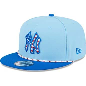 Καπέλο μπλε snapback 9FIFTY 4ης Ιουλίου New York Yankees MLB της New Era