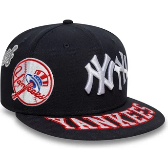 Καπέλο 59FIFTY All Over New York Yankees MLB New Era σε σκούρο μπλε χρώμα