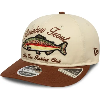 Καφέ καμπυλωτό ρυθμιζόμενο καπέλο 9FIFTY Retro Crown Outdoor Fishing Club της New Era