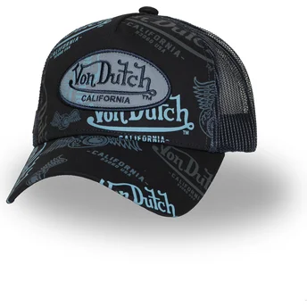 Καπέλο τύπου trucker μαύρο και μπλε CAFE06 της Von Dutch