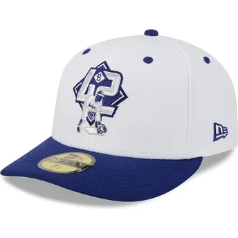 Λευκό και μπλε καμπυλωτό καπέλο 59FIFTY Jackie Robinson των Brooklyn Dodgers MLB από τη New Era