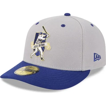 Γκρι και μπλε καμπυλωτό καπέλο 59FIFTY Player Shohei Ohtani των Los Angeles Dodgers MLB της New Era