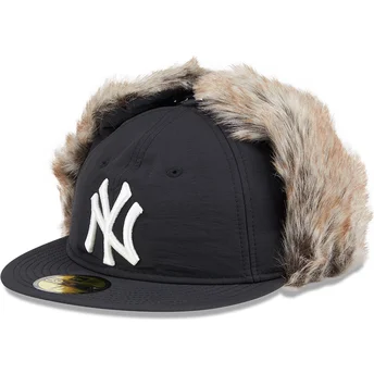 Καπέλο με ίσιο γείσο μαύρο προσαρμοσμένο 59FIFTY Winter Dog Ear των New York Yankees MLB από την New Era