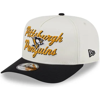 Καπέλο καμπύλης μπεζ και μαύρο snapback 9FIFTY A Frame Chainstitch των Pittsburgh Penguins NHL της New Era