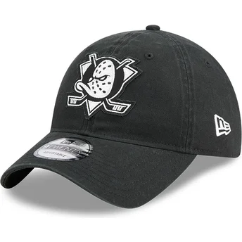 Ρυθμιζόμενο μαύρο καπέλο με καμπύλη 9TWENTY Stamp των Anaheim Ducks NHL από τη New Era