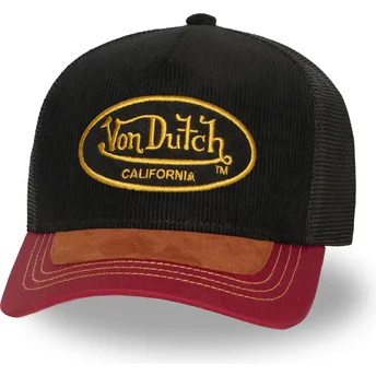 Μαύρο και κόκκινο καπέλο trucker SHIELD03 της Von Dutch