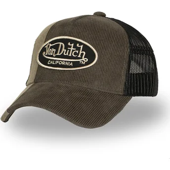Καφέ και μαύρο καπέλο trucker CUT01 της Von Dutch
