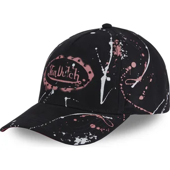 Καπέλο καμπύλο μαύρο και ροζ snapback IMAG P της Von Dutch