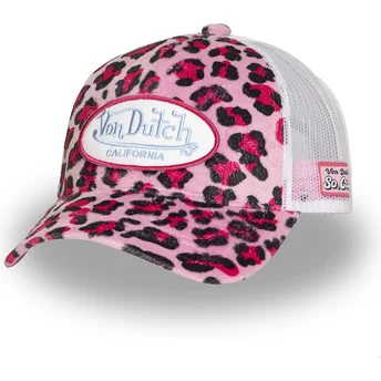 Καπέλο τράκερ ροζ λεοπάρ PSA P από Von Dutch